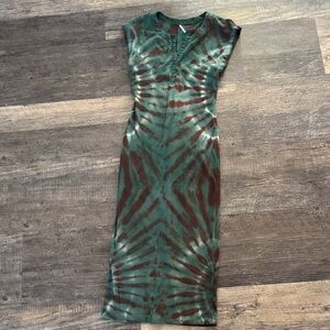 Young Fabulous & Broke Green and Brown Maxi Dress